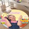Personalized M-Ms Rachel Round Chair Office Rug - Perfect for Mat, Office Chair & More - Ideal Gift for Birthdays and Holidays