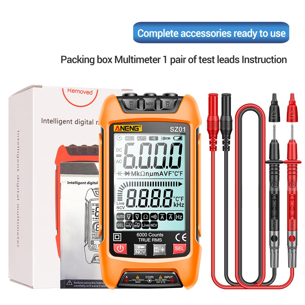 Battery Powered Digital Multimeter with Backlight and Strip Lighting