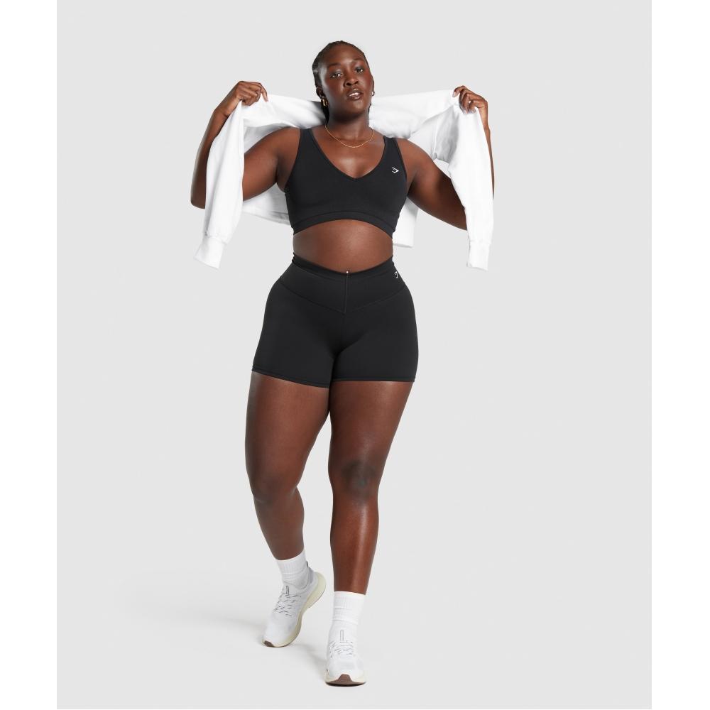 Gymshark Повседневный бесшовный спортивный бюстгальтер черный B8a4t Bb2j