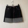 [USED] SCULPTOR Denim Mini Skirt In Black and Gray, Size M