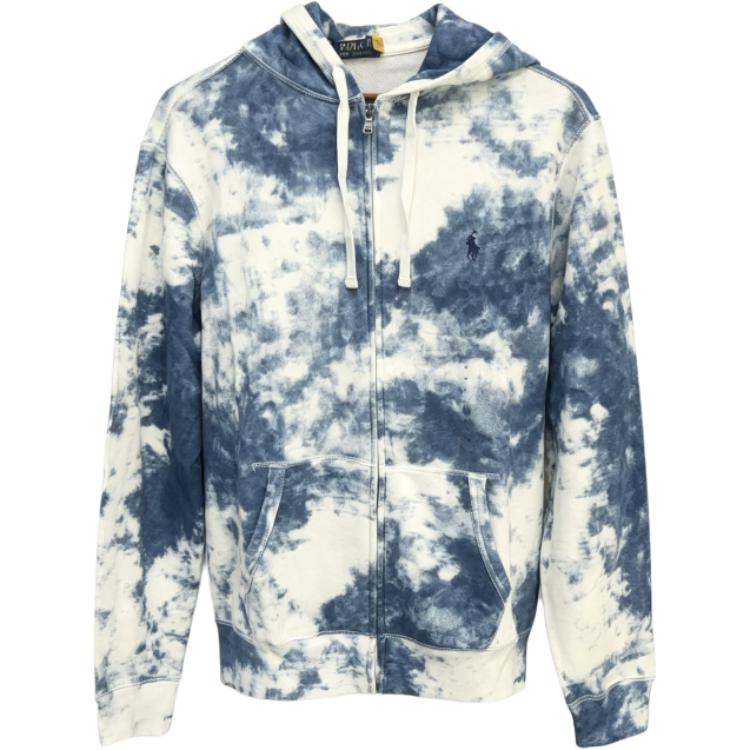 Polo Ralph Lauren FW26 Худи на молнии с вышивкой логотипа Small Pony Тай-дай Мужские худи 710750293-001