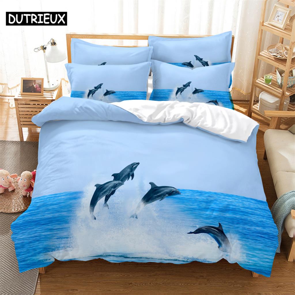 Sea view Bedding Set Duvet Cover Set 3d Bedding Digital Printing Bed Linen Queen Size Bedding Set Fashion Design