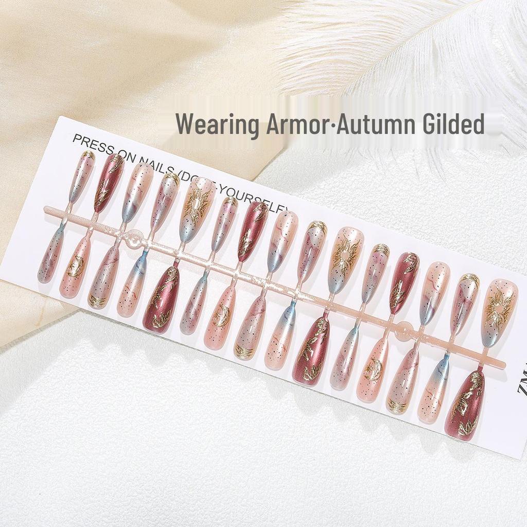 Румяна для ногтей с позолотой «кошачий глаз» — набор из 30 предметов, ручная работа, готовые к использованию размеры XS/S/M