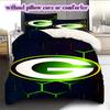 football Logo Pattern Bedding Quilt Set Quilt Cover Pillowcase Home Decoration Birthday Gift (1*duvet cover+ 2*pillowcase, without core)