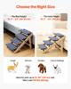 VEVOR Wood Pet Stairs, 4-Step Dog Stairs for Beds, Sofa & Cars, 68 kg Load Capacity, Floded Flat Design