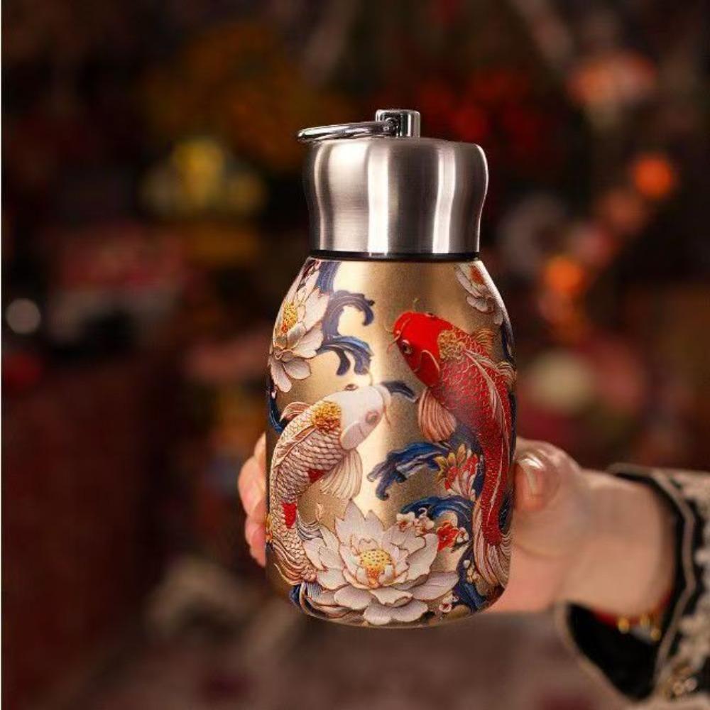 Термокружка из нержавеющей стали 316, герметичная, портативная бутылка для воды, прочная, 300 мл, тонкая термобутылка