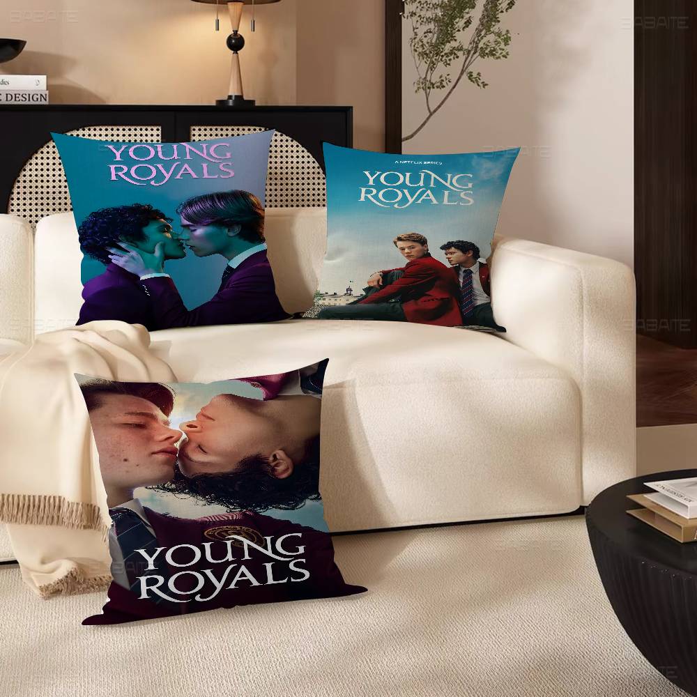 Young Royals Cushion Cover Inches Farmhouse Decor Home Throw Pillow Covers for Couch Decorations