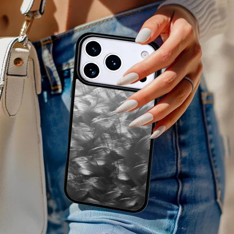 Чехол для телефона со стальным принтом и текстурой шлифованного металла Для iPhone 17 Air 14 15 13 12 Max Чехол Для Apple 16 16e 11 Pro Max Plus Coque