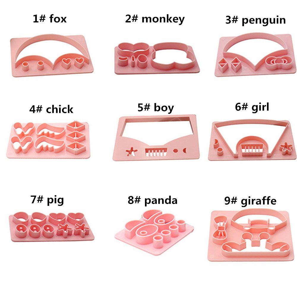 Plastic Cooking Supplementary Pasta Mould Set Food Moulds Cute Cartoon Dough Steamed Buns