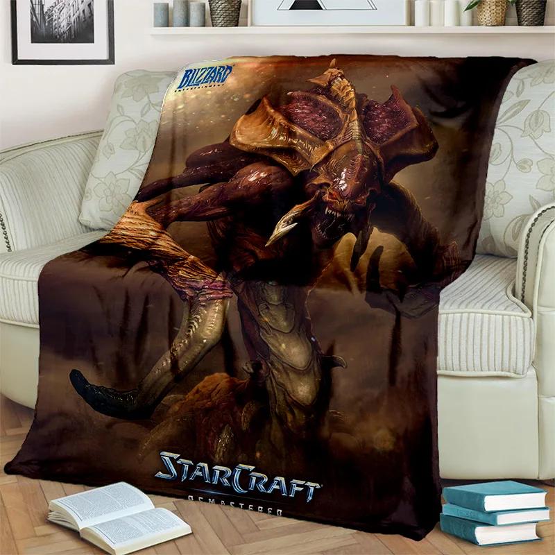 3D Ретро-игровое одеяло StarCraft Gamer, мягкое одеяло для дома, спальни, кровати, дивана, пикника, путешествия, офиса, отдыха, одеяло, детское одеяло