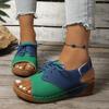 Women's Mix Color Wedge Sandals 2025 Summer Lightweight Platform Sandals Woman Plus Size 43 Thick Bottom Beach Shoes