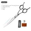 SANGELAR 7 Inch Japan 440c Curved Chunker Scissors Paint Shaped Scissors Pet Grooming Shear Special Design