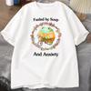 Soup and Anxiety Tshirt Funny Frog Graphic Tshirt Cotton Short Sleeve T Shirt Unisex Printed O Neck Tee Shirt Women Clothes