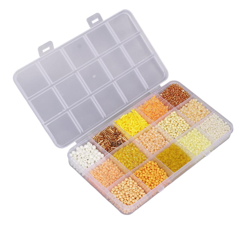 Стеклянный бисер 15 отделений Сортированное хранение Пластиковая коробка Упаковка Бусины для изготовления ювелирных изделий для DIY проектов ручной работы