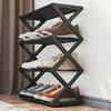 4 Tier Foldable Shoe Rack Space Saving Free Standing Shoe Storage Organizer for Closet Hallway