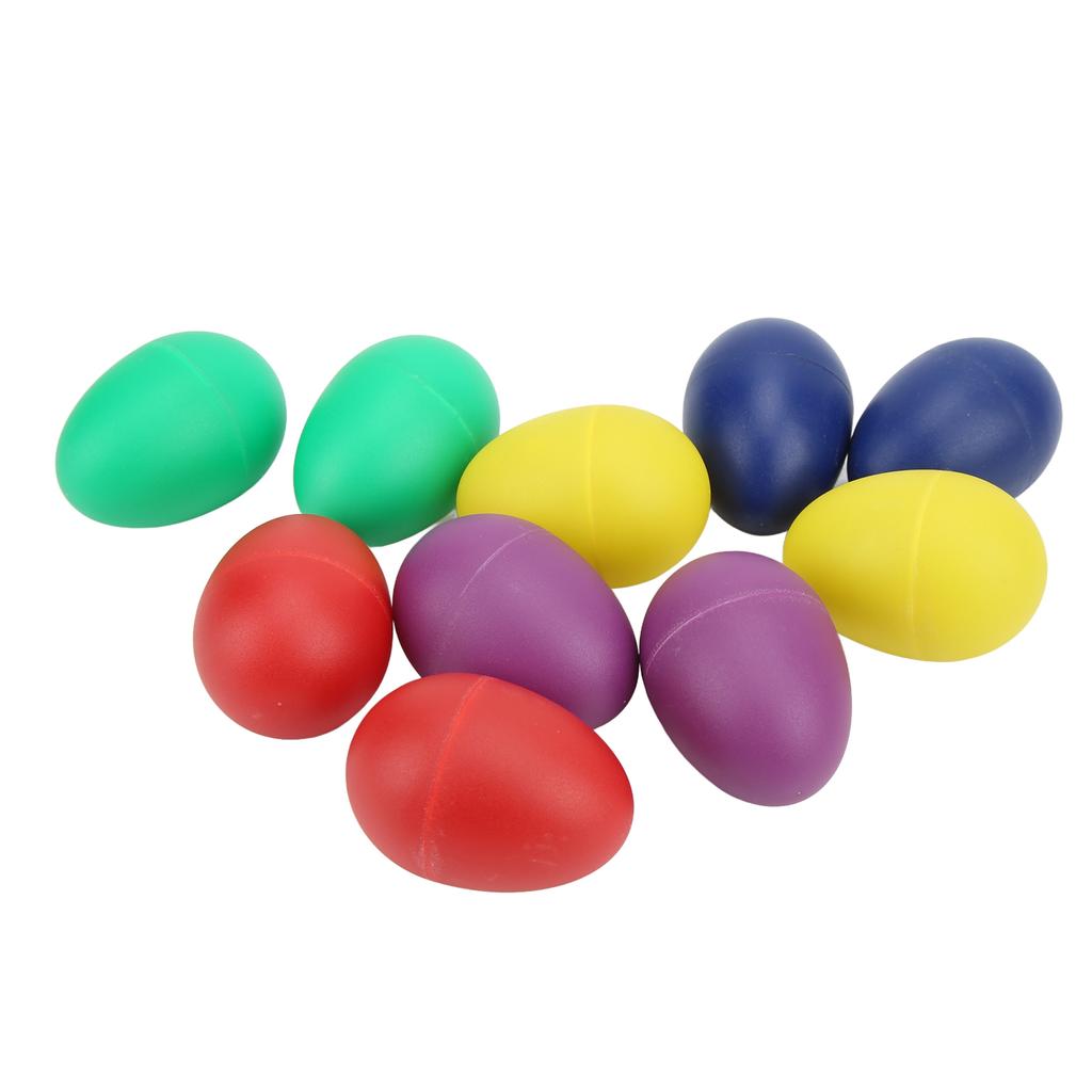 10Pcs Mini Musical Eggs Colorful Hand Plastic Egg Shakers Percussion Musical Instrument Toy
