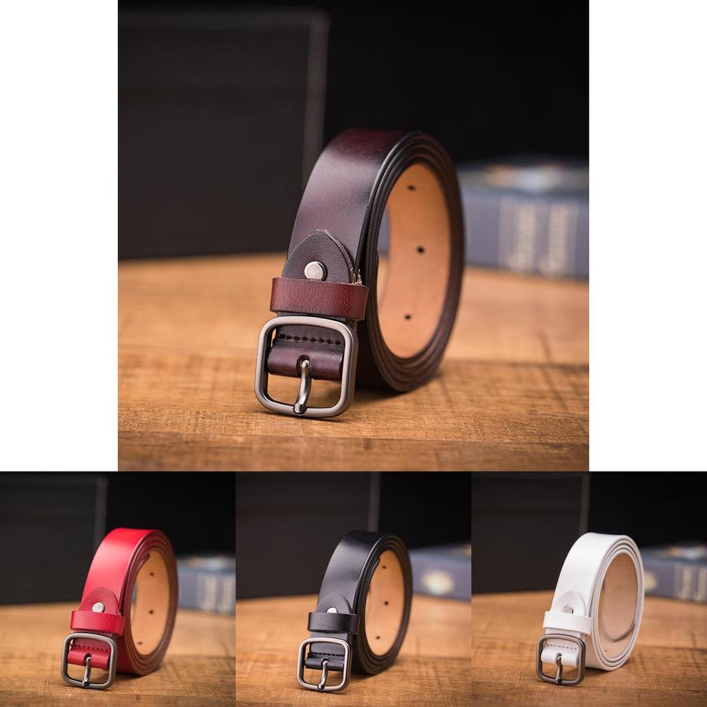 Stylish Genuine Leather Belt For Women Featuring Slim Profile And Retro Design For Office Or Casual Look
