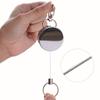 Durable Metal Keychain with Extendable Steel Wire Rope - Secure, Anti-Theft Design for Outdoor Use