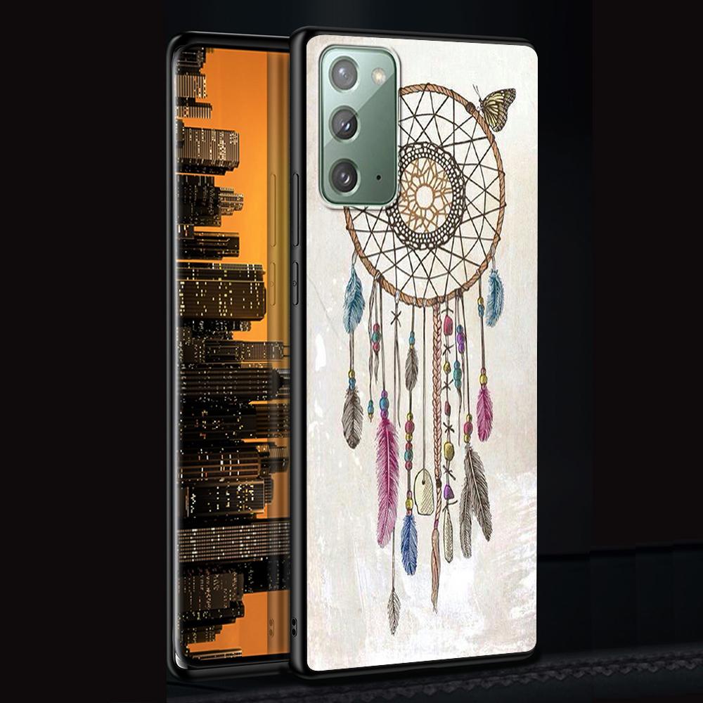 Чехол «Ловец снов» для Samsung Galaxy Note 20 Ultra 10 Lite 9 8 A53 A52 S21 FE S22 Plus, черный силиконовый чехол для телефона