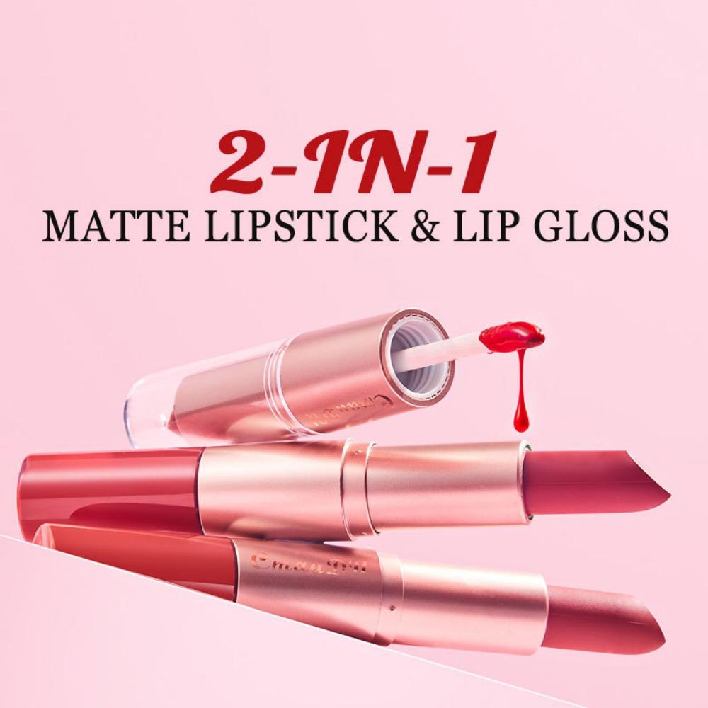 CmaaDu 3: красный цвет «два в одном» и блеск для губ, не окрашивая и не вешая чашку