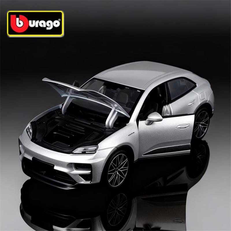 AABKQ1 Bburago 1:24 Porsche Macan EV SUV Alloy Luxy Car Model Diecast Metal New Energy Electric Vehicles Car Model Simulation Kids Gift