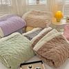 Thick Tafu Flannel Double-layer Blanket Sofa Nap Blankets Is Soft Comfortable Car Travel Warm Air Conditioning Multi-functional