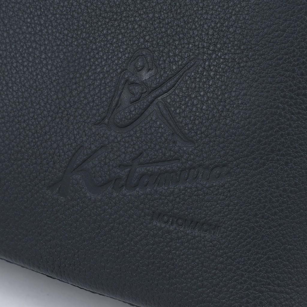 Italian Leather Bag Dark Stitch 10911 [Kitamura] Semi-Shoulder Y-1386 Men's Blue/Ivory [Navy]