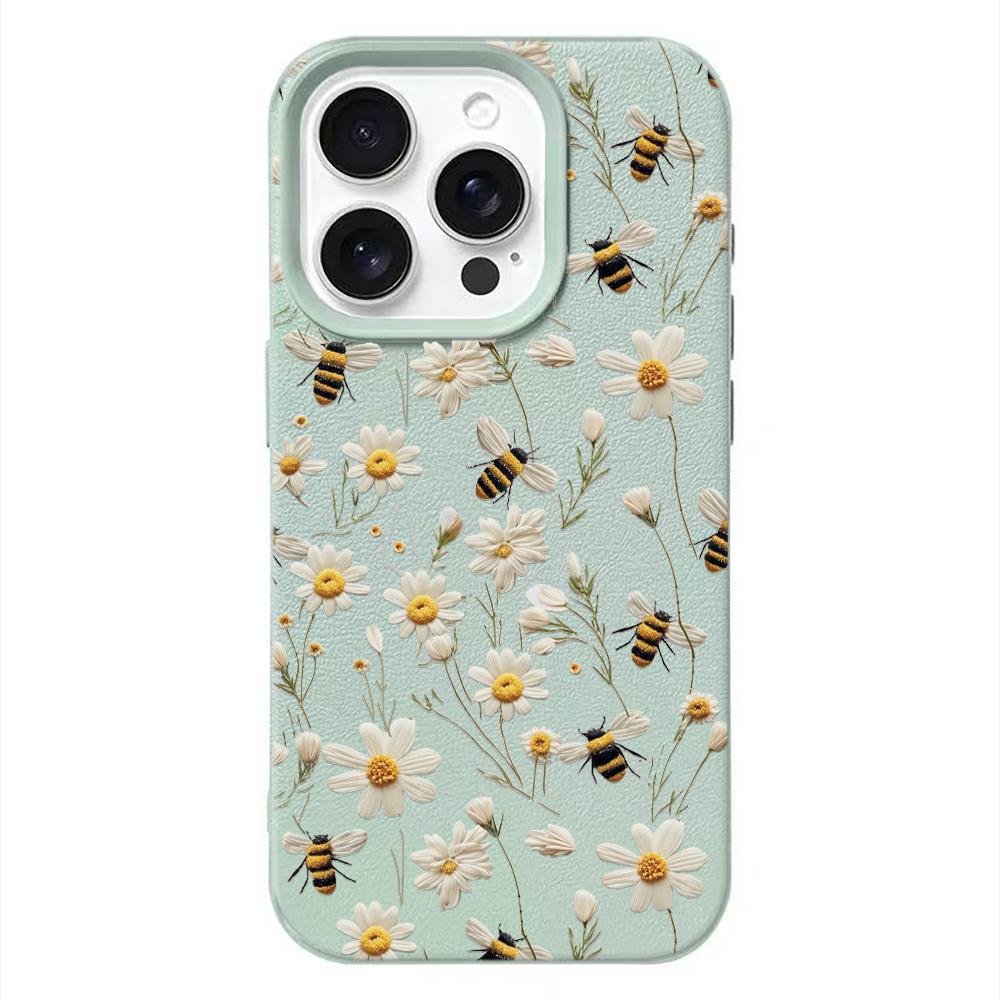 Чехол для телефона с цветочками для iPhone 17 16 15 Plus 11 13 12 14 Pro Max 16e 17 Air Мягкий Силиконовый Чехол Ударопрочные Чехлы Coque