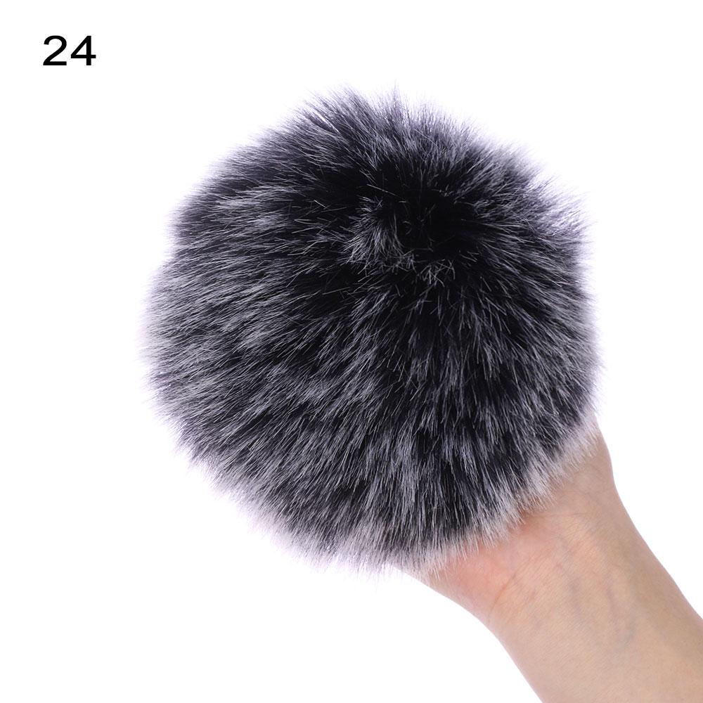 15 см модные шапки-бини с помпоном меховой помпон Skullie вязаная шапка имитация