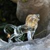 Фигурки львов из выдувного стекла Хрустальная статуя льва Стеклоделие Скульптуры животных дикой природы Украшение Пресс-папье Коллекции