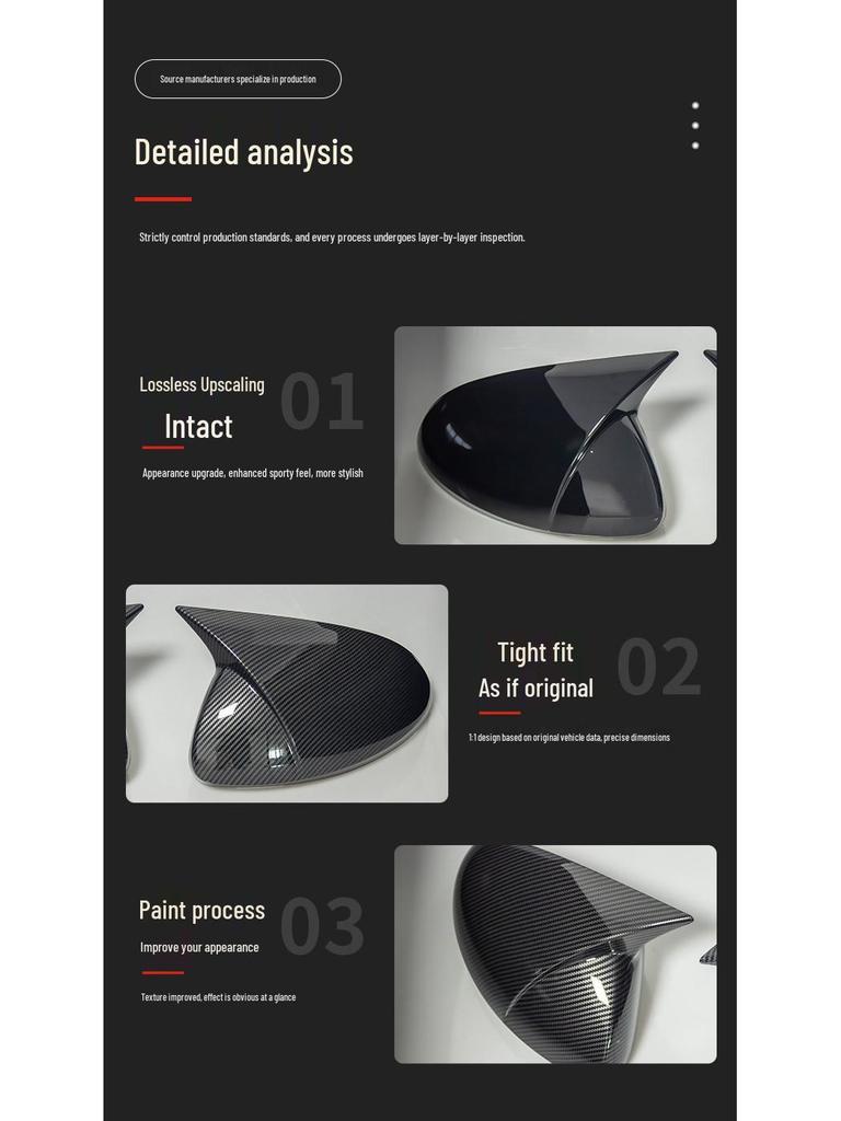 Корпус зеркала заднего вида для Volkswagen Tiguan 2008-2016, Модификация "Бычий рог" (МК1)