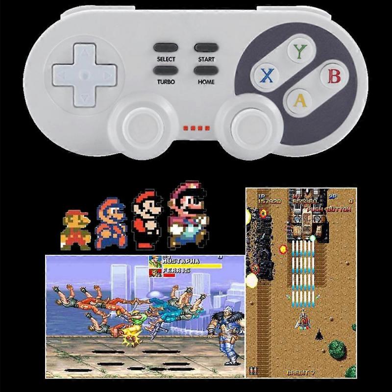 Wireless Bluetooth Controller with joysticks rumble vibration gamepad for Switch/Switch pro Android/pc /PS3-White gray-