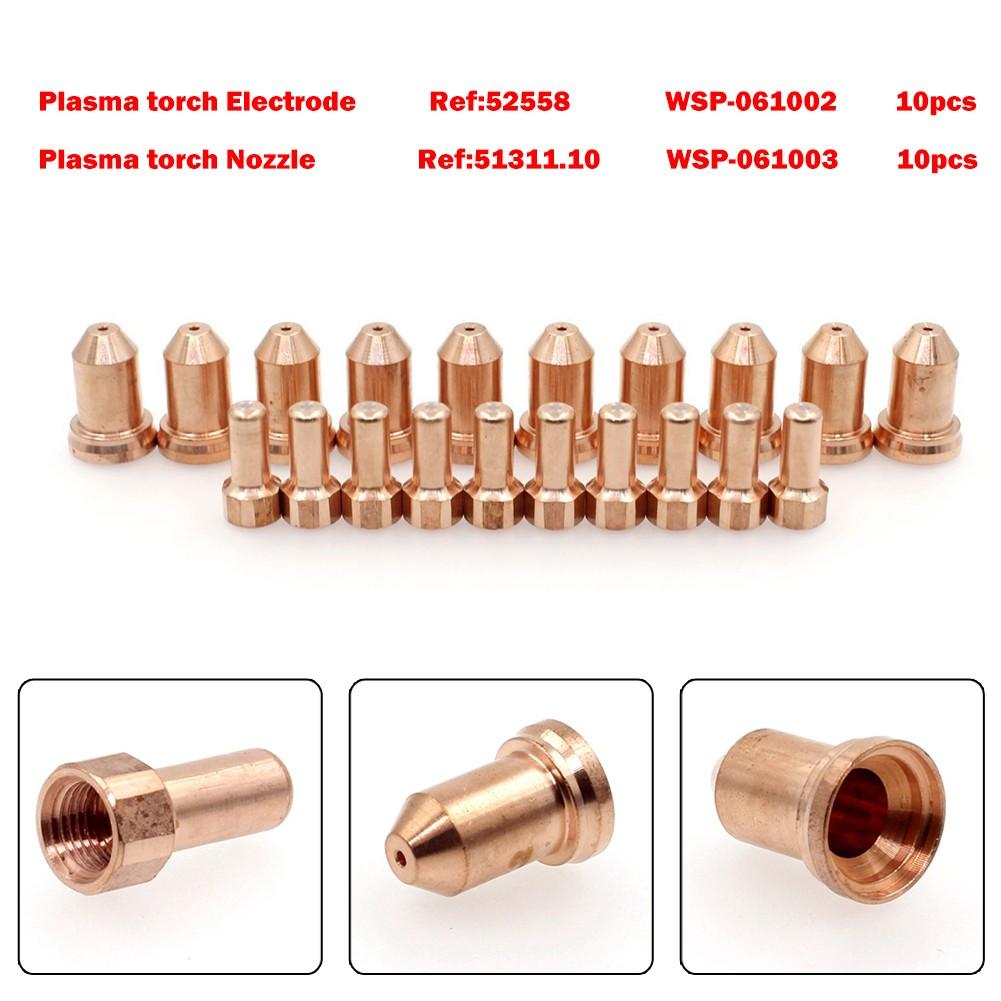 20 шт. 52558 Электроды для плазменной резки, наконечники 1,0 мм 51311.10 подходят для PT80 IPT-80