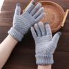 Full Magic Knitted Wrist Knit Female Winter Girl Guantes Screen Solid Women Gloves Warm Touch