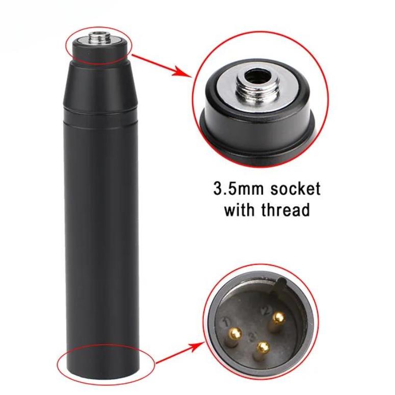 48V Phantom Power Adapter For Shu.re A.K.G Senheiser Condenser Microphone In-Line PreAmp 3Pin/4Pin mini xlr or 3.5mm Jack to XLR