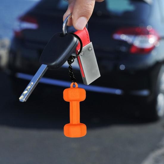 Брелок для ключей в форме фитнес-стакана для воды в форме штанги, дизайн пластины-подвески, напоминание о тренировке, сумка для ключей для бодибилдинга