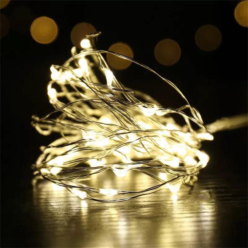 5Pcs 2M 20 Lights Fairy String LED Light Micro Rice Copper Wire Xmas Decoration