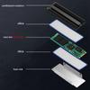 Black & Silver Aluminum Alloy M2 2280 SSD Heatsink Set