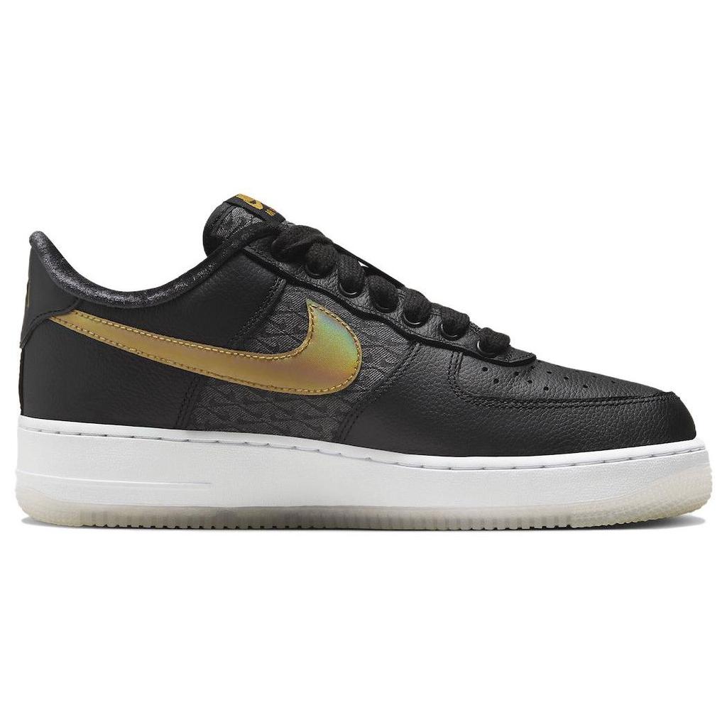Nike Air Force 1 Low Premium Bronx Origins — мужские кроссовки к 50-летию, черный металлик-золото-белый FN6835-010