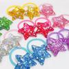 2Pcs Kids Glitter Pentagram Elastic Hair Bands Children Kawaii Hair Ties Rope Ring New Headwear Girls Hair Accessories
