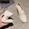 Мода 2025 Женская обувь Мода Индивидуальность Британский стиль На толстой подошве Повседневные лоферы для широкой стопы Сексуальные однотонные кожаные туфли