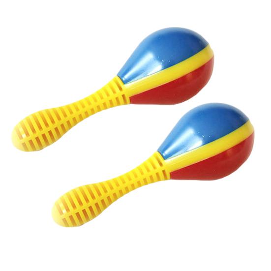 2Pcs Baby Maraca Rattle Hand Shaker Sand Hammer Musical Early Educational Toy
