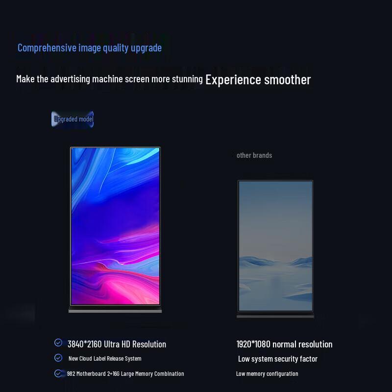 HUSHIDA 75-inch Floor-standing Digital Signage Display (CN version)