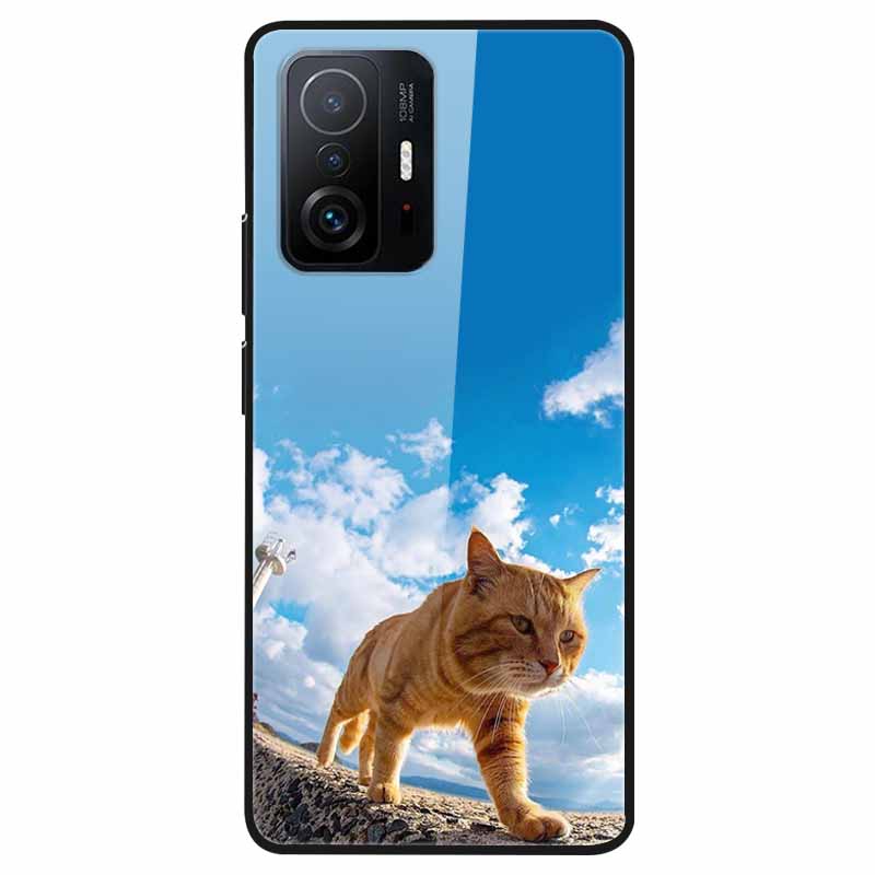 Для Xiaomi 11T Закаленное Стекло Чехол Мягкий Бампер Жесткий Funda Для Xiaomi mi 11T Pro Чехол для Телефона 11 T 11T Pro 11TPro Задняя Крышка Корпуса
