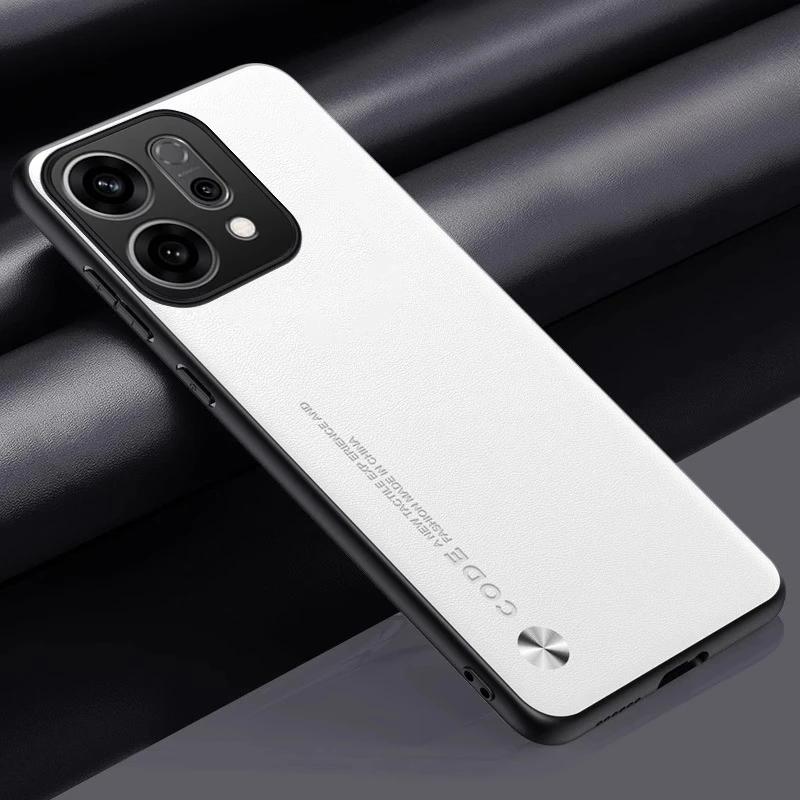 Для Reno 14 Pro 5G Reno14 Однотонный Чехол для Телефона из Искусственной Кожи Для OPPO Reno 14Pro Матовый Чехол Силиконовый Ударопрочный Мягкий Край Задняя Крышка