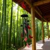 Yousheng Red Bird Wind Chime with 4 Tubes Weather-resistant Vintage Indoor Outdoor Garden Yard Patio Hanging Metal Wind Bell Decoration