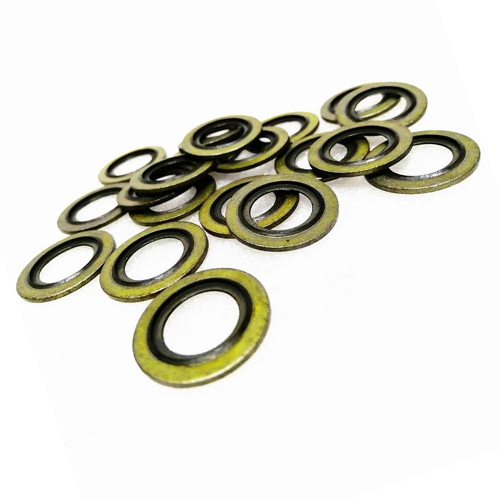 20PCS Engine Oil Drain Plug Gasket 016393/016454 For Citroen,Toyota,Renault,Fiat,Iveco,Nissan,Opel,Volvo,Mini