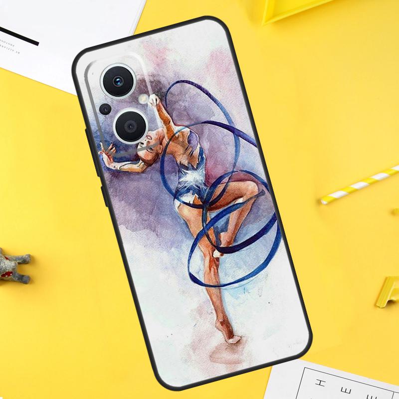 Масляная живопись Гимнастика Для OPPO Reno 10 11 12 13 14 Pro 7 8 Lite 8T 11F 12F 13F 14F OPPO Find X8 X5 X6 X9 Pro Чехол