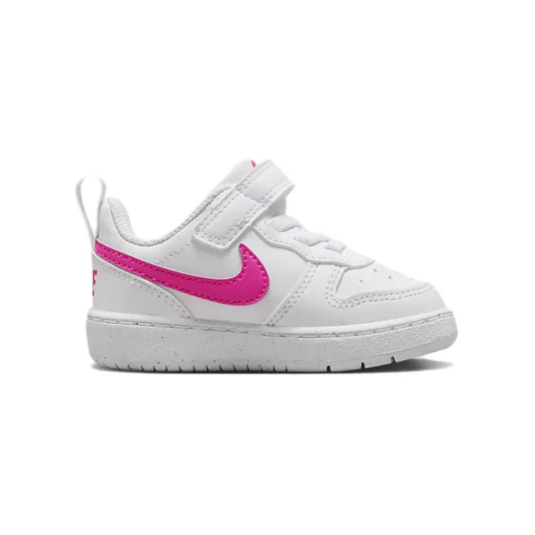 Nike Кроссовки Court Borough Low для малышей Бело-розовые для младенцев и малышей DV5458-113