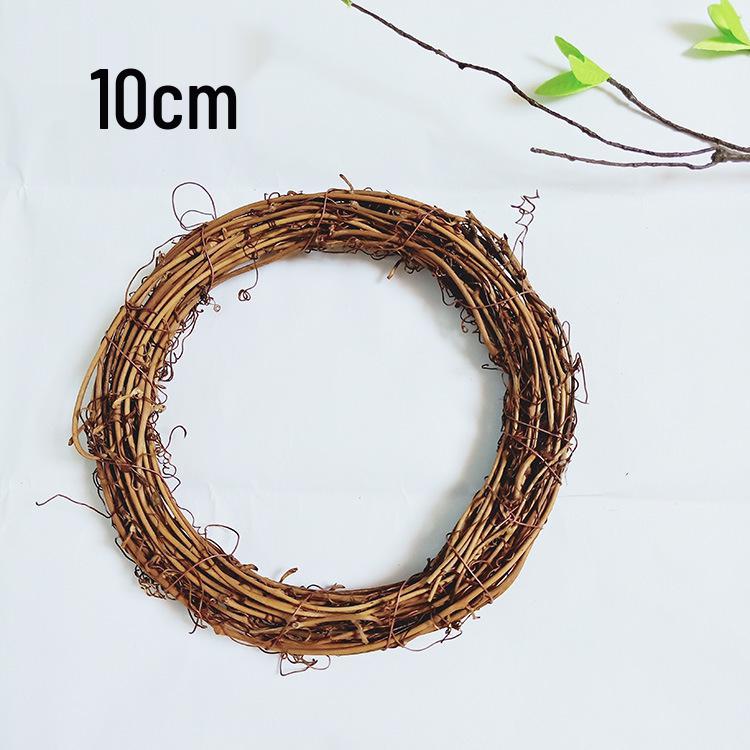 DIY Rattan Hoop Floral Wreath - Handmade Door Décor with Dried Flowers for American Country Christmas